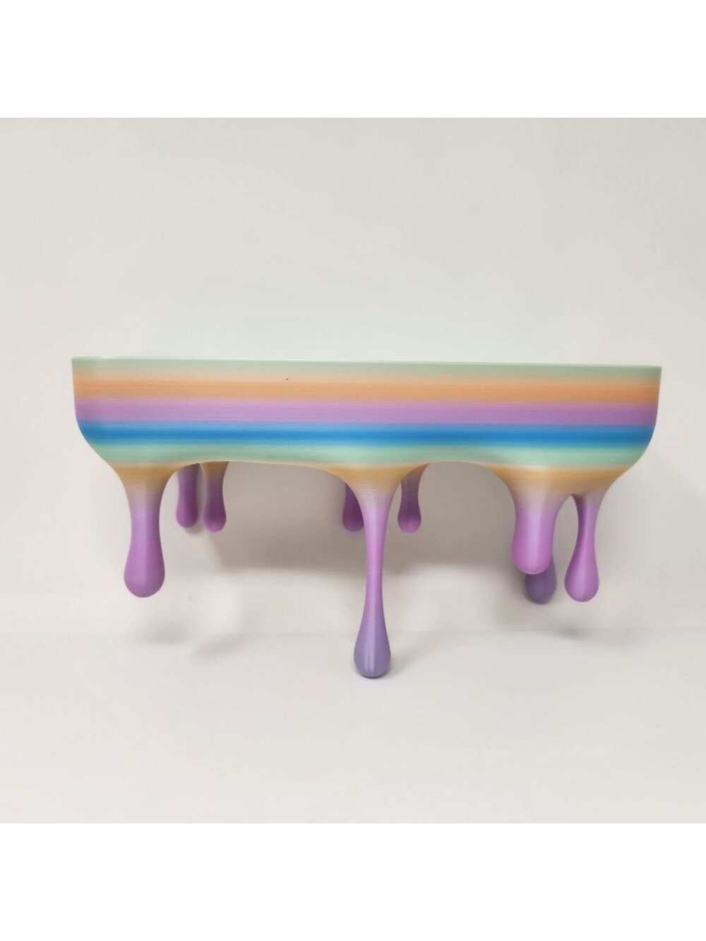 Rainbow Drip Wall-Mounted Shelf Unique Design 3D Printed Home Decor 8.75" (p)